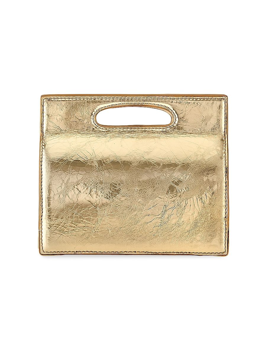 Women's Stella Miniature Top Handle Bag in Antiqued Leather - Golden Halo