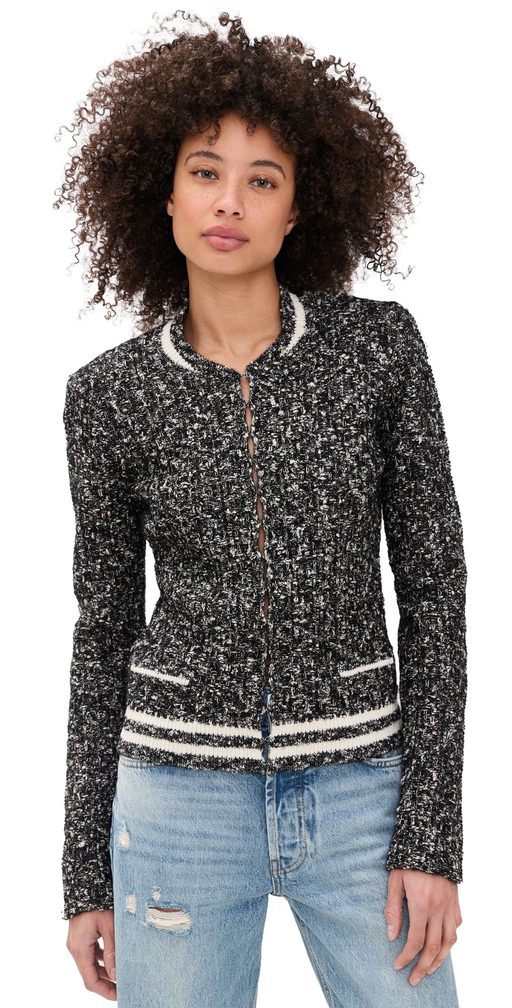 IRO Saphira Cardigan Black/Ecru S
