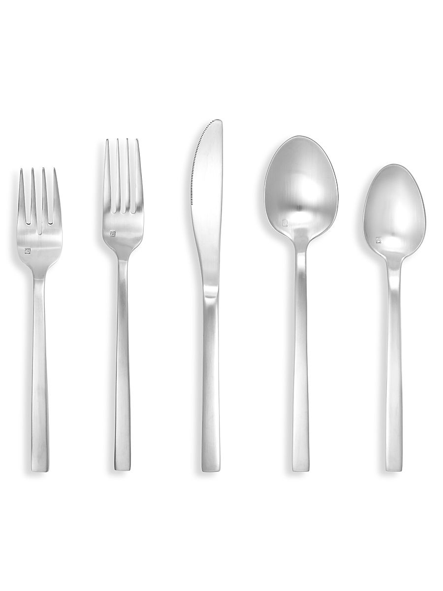 Arezzo Brushed 20-Piece Stainless Steel Flatware Set