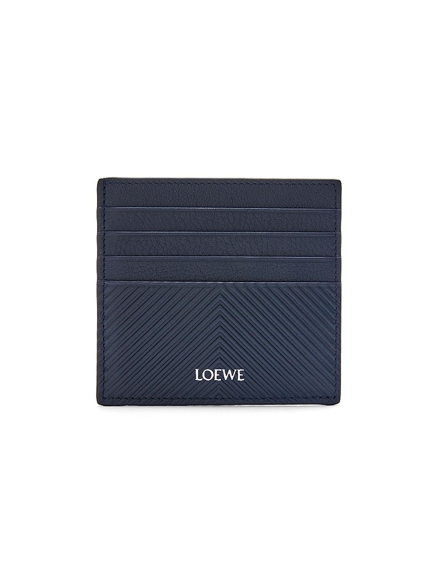 Men's Open Leather Card Case - Deep Navy