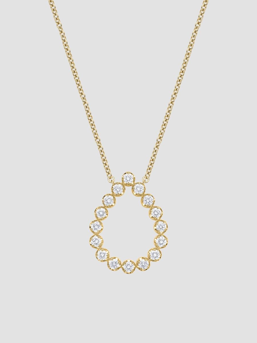 Women's Essentials 18K Yellow Gold & 0.44-0.51 TCW Diamond Teardrop Pendant Necklace - Yellow Gold