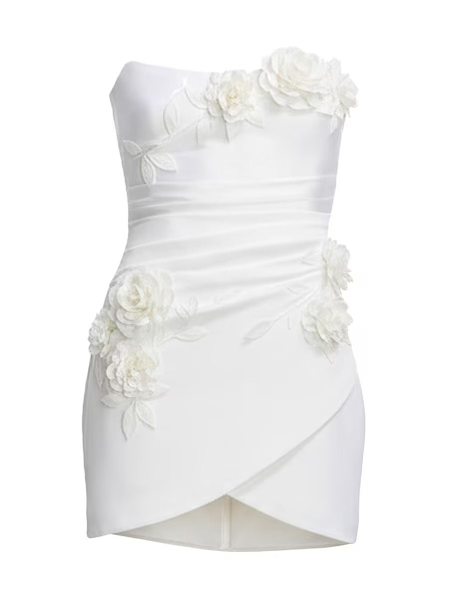 Women's Isabella Floral Minidress - Off White - Size XXL