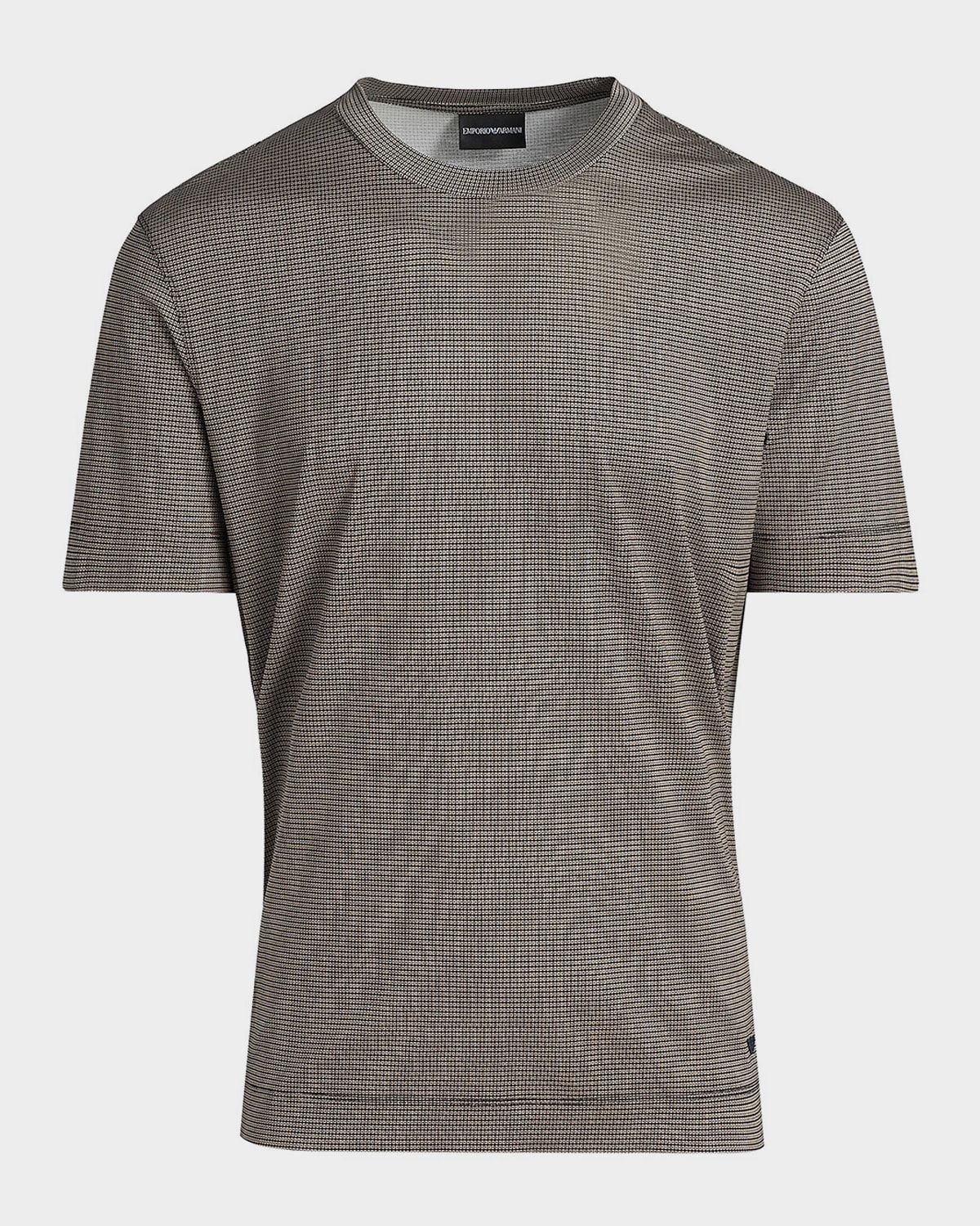 Men & apos;s Lyocell and Cotton Micro-Pattern Crewneck T-Shirt