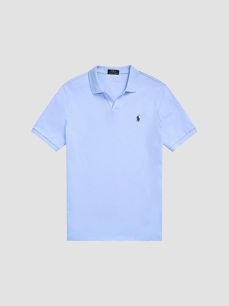 Polo Ralph Lauren Men's Stretch Mesh Johnny Collar Polo Shirt - Office Blue - Size XL