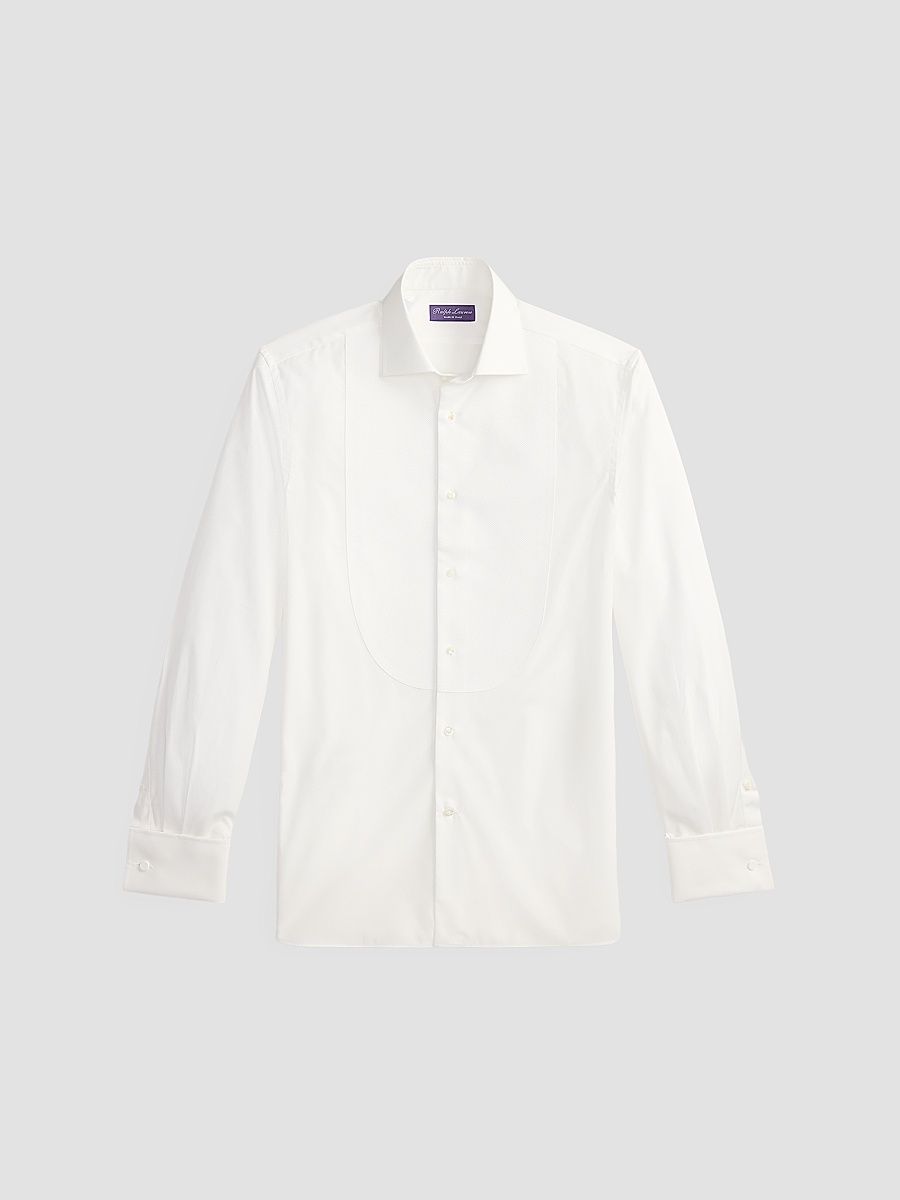 Men's Sea Island Cotton Poplin Tuxedo Shirt - White - Size 15.5