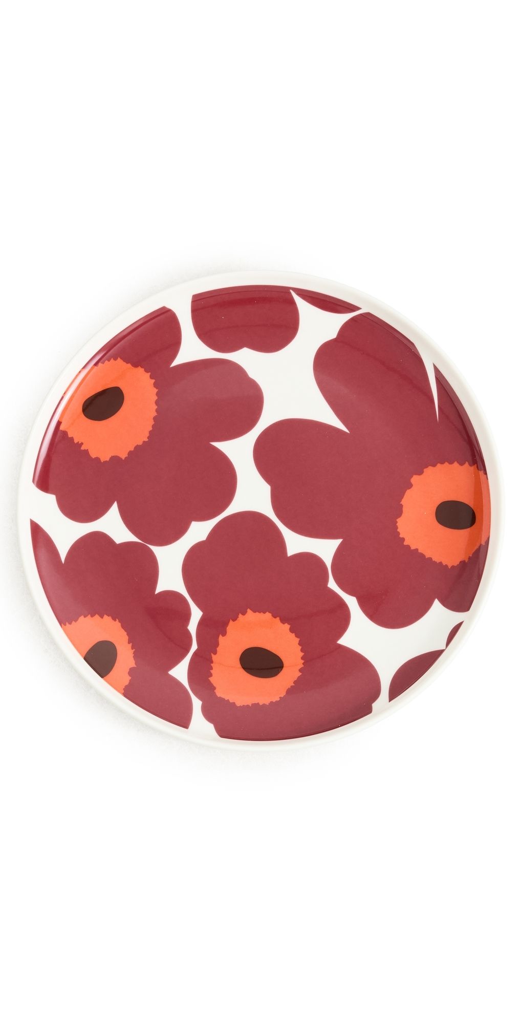 Marimekko Oiva Unikko Plate White/Red One Size