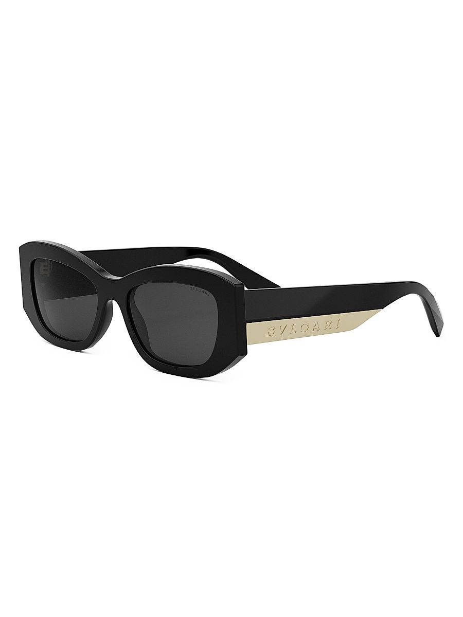 Women's Roma 54MM Geometric Sunglasses - Grey Black Tan