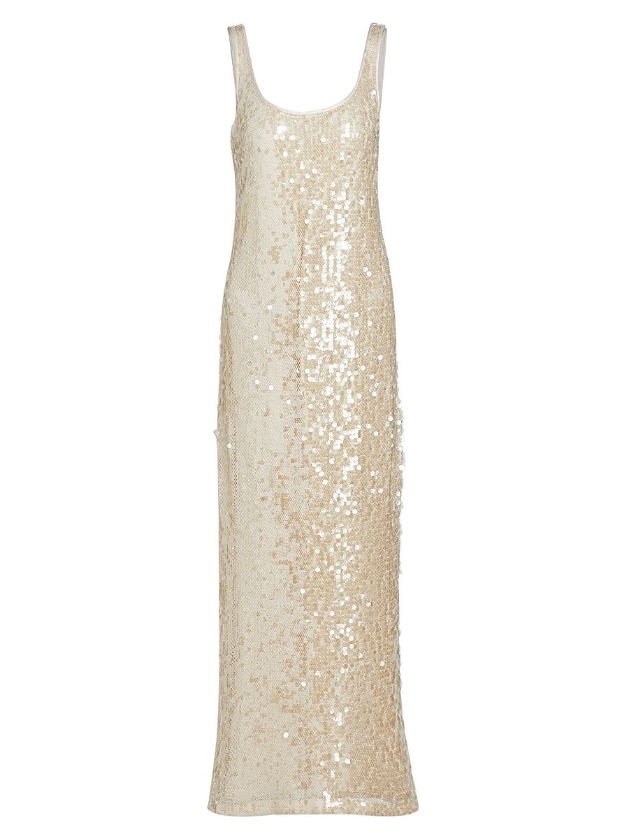 Women's Bex Sequined Tank Maxi Dress - Champagne - Size 0