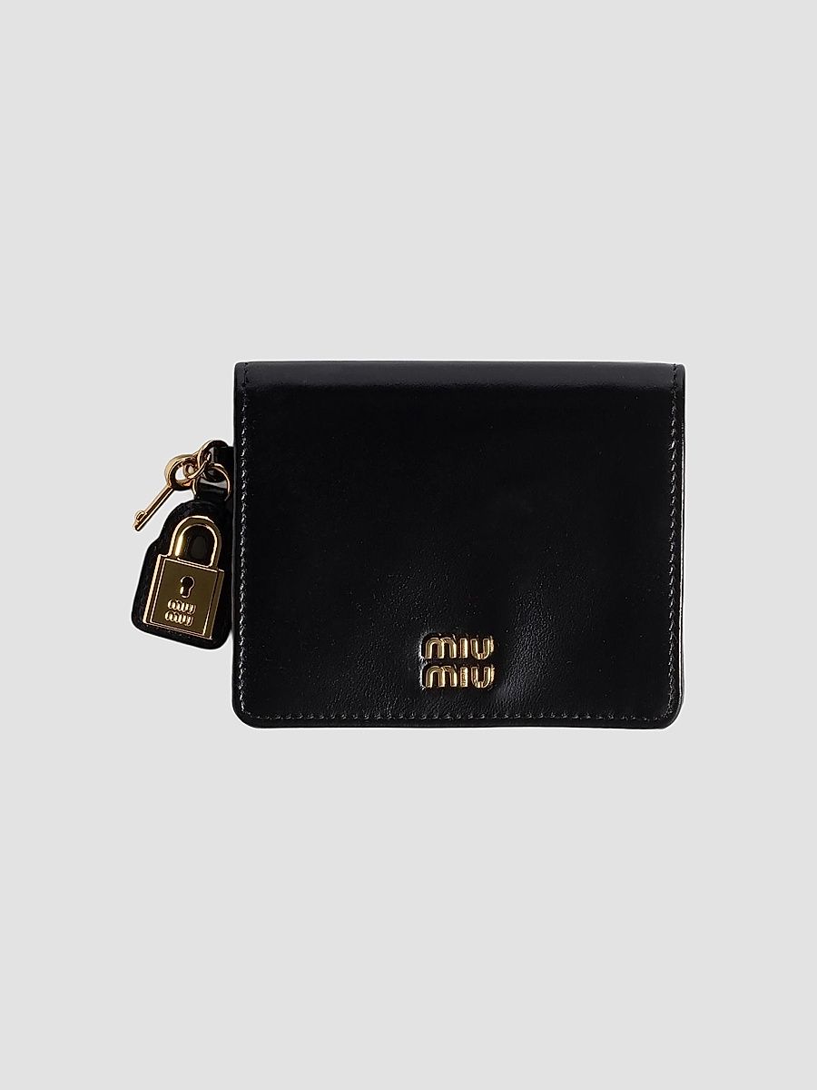 Miu Miu Women's Small Leather Wallet - Black