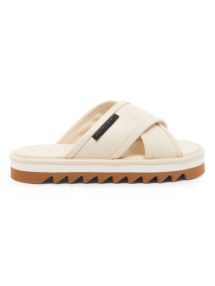 Women's Sneak-Elyse 50MM Platform Slides - Cream - Size 11 Sandals
