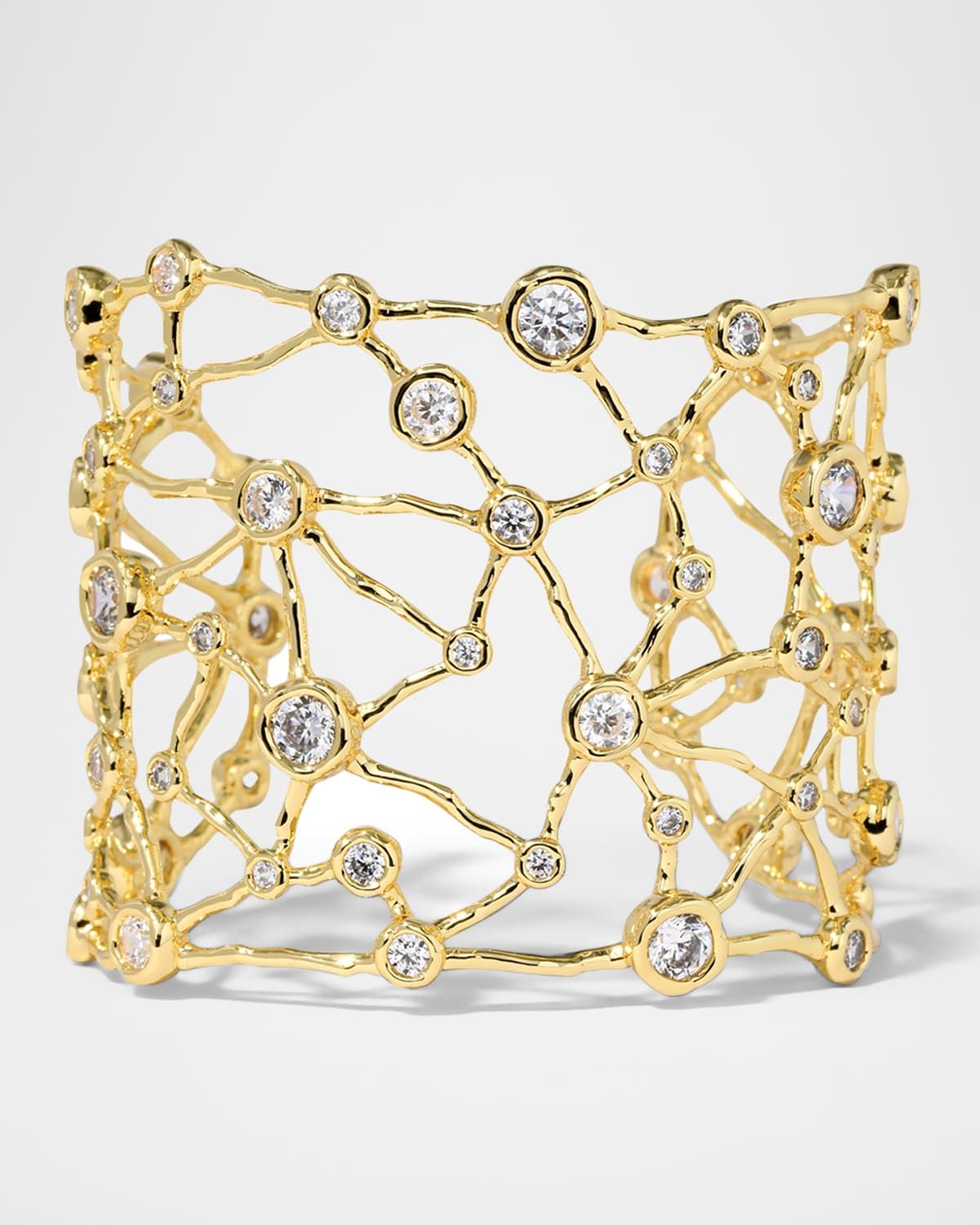 Asterales Gold Celestial CZ Cuff Bracelet