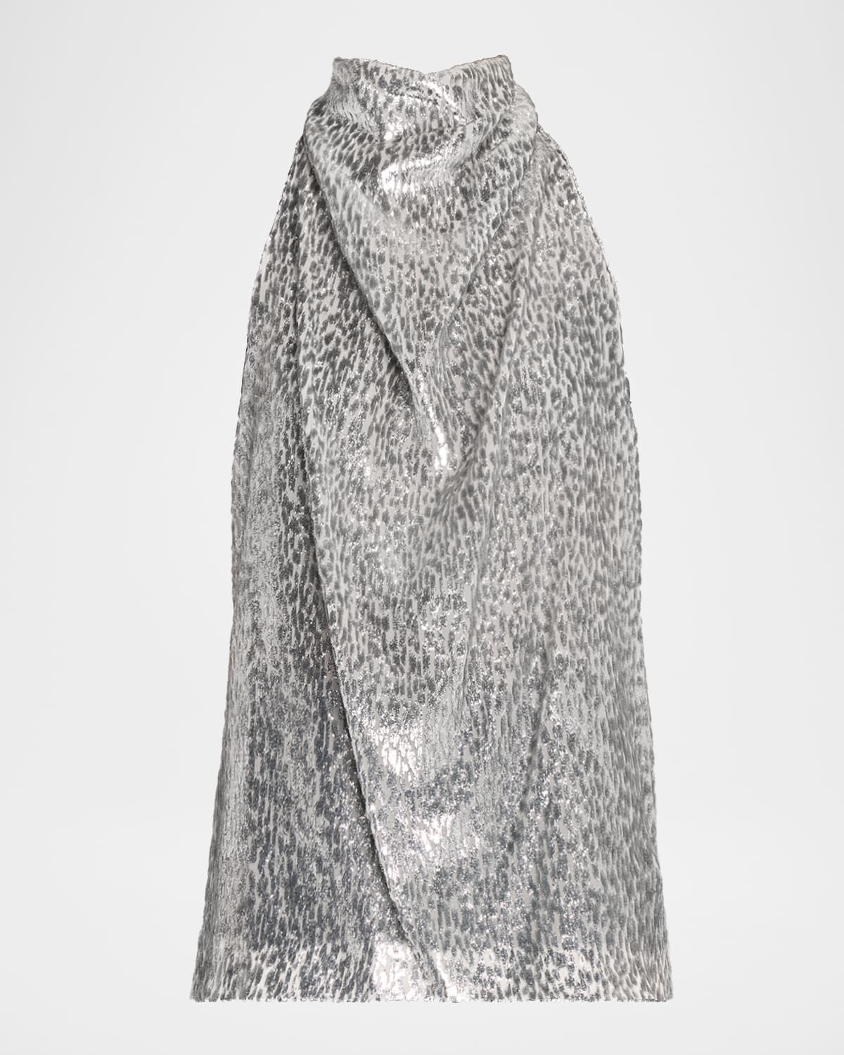 Draped Fil Coupe Halter Top