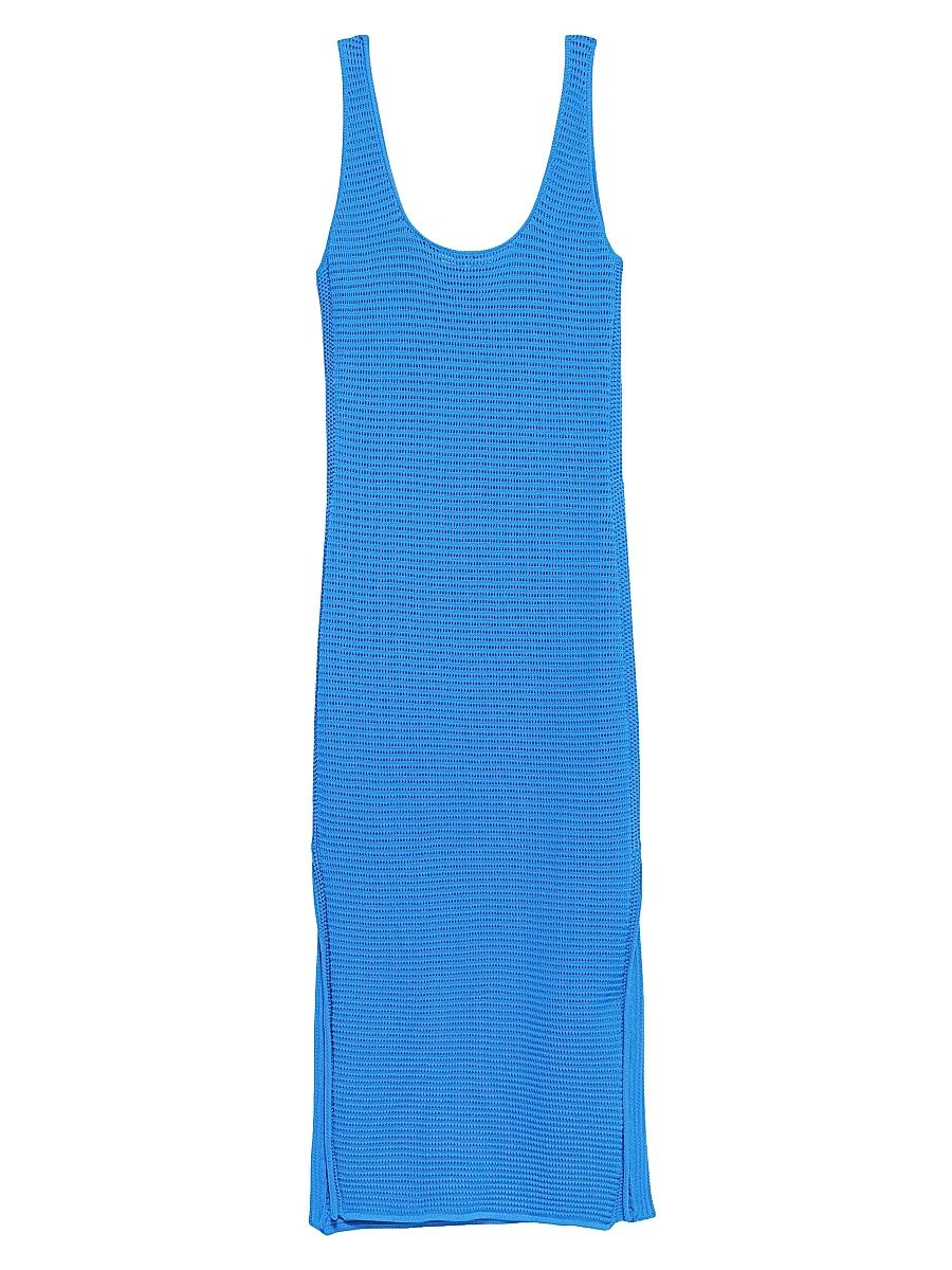 Women's Crochet Midi Dress - Provence Blue - Size Medium