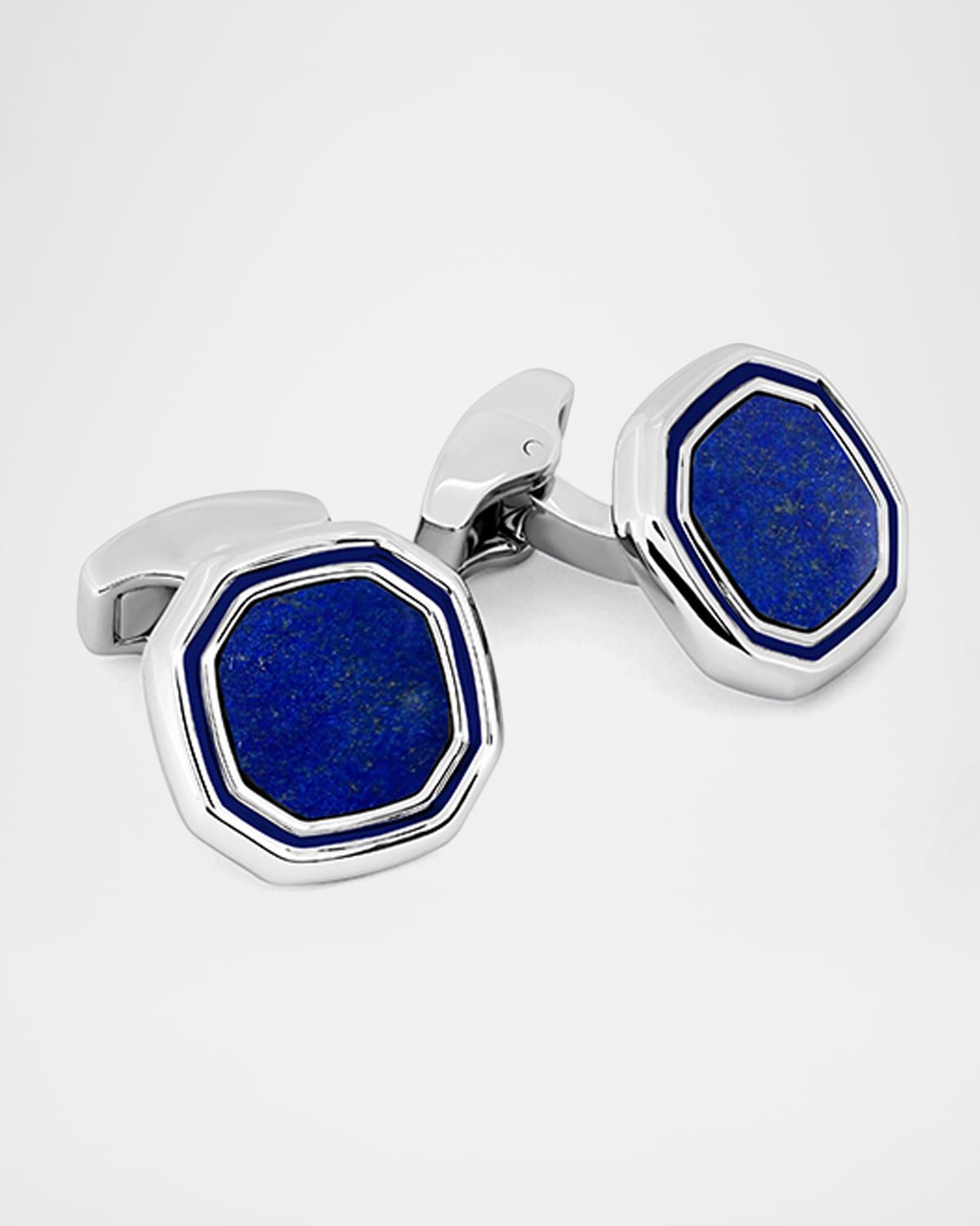 Men & apos;s Lapis Lazuli Octagon Cufflinks