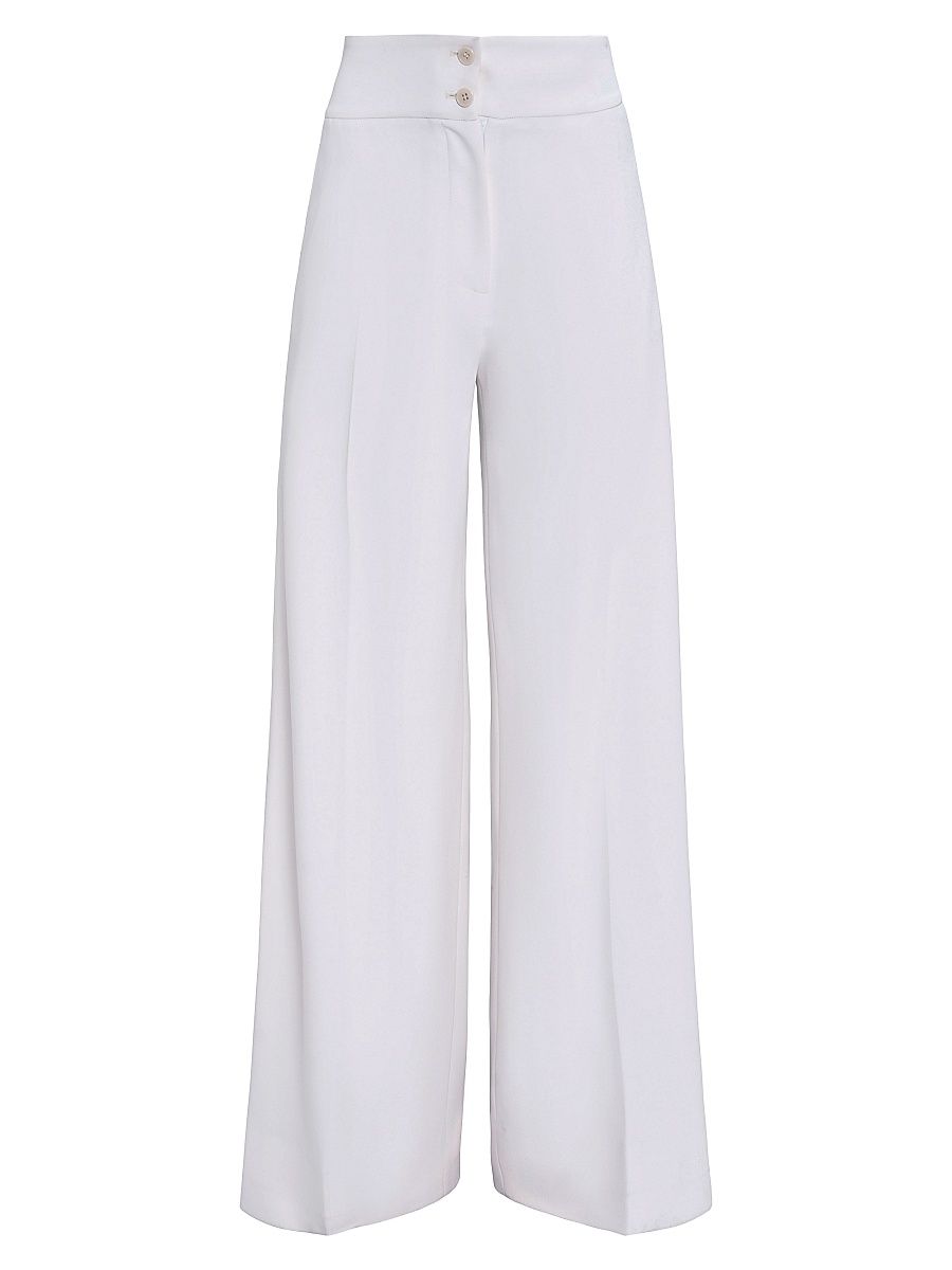 Women's Rudy High-Rise Wide-Leg Pants - Optic White - Size 14
