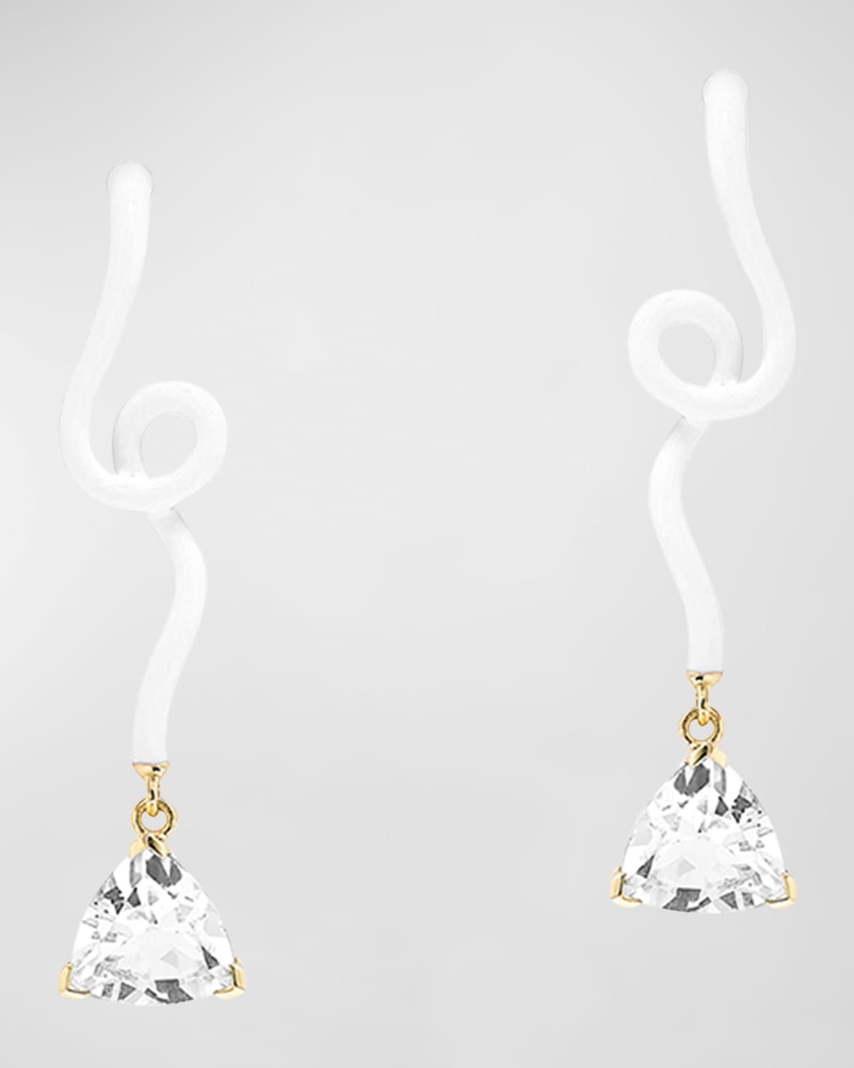 Vine Crystal Drop Earrings