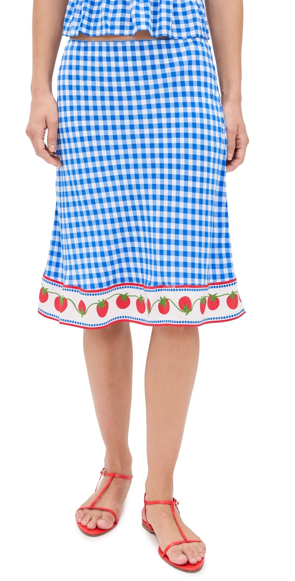 RAILS RAILS x Giadzy Grazia Skirt Gingham Tomatoes L