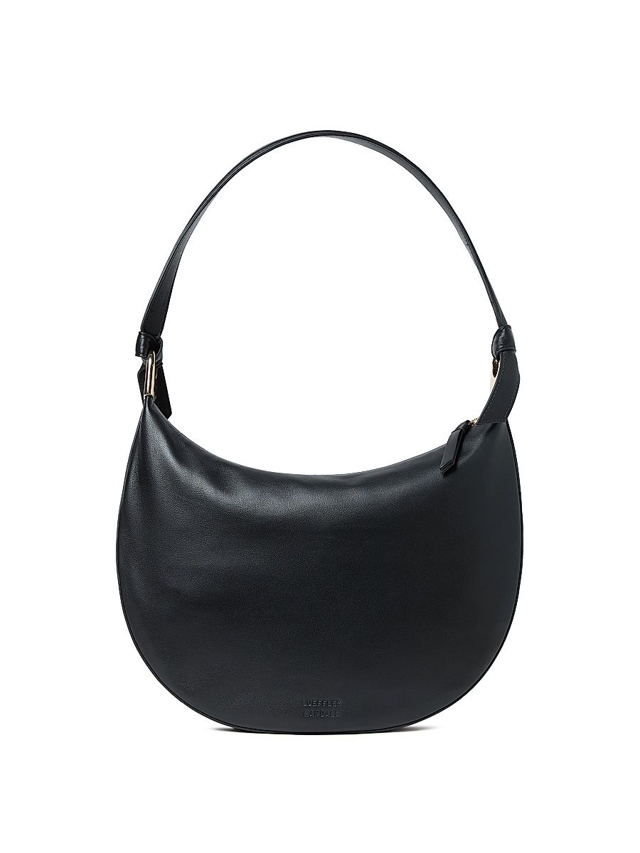 Women's Harlow Leather Shoulder Bag - Black And Gold