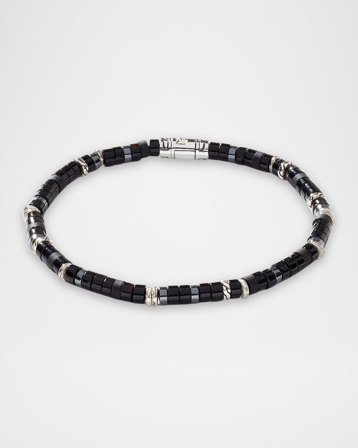 Lapis Heishi Beaded Bracelet with Sterling Silver, 4mm