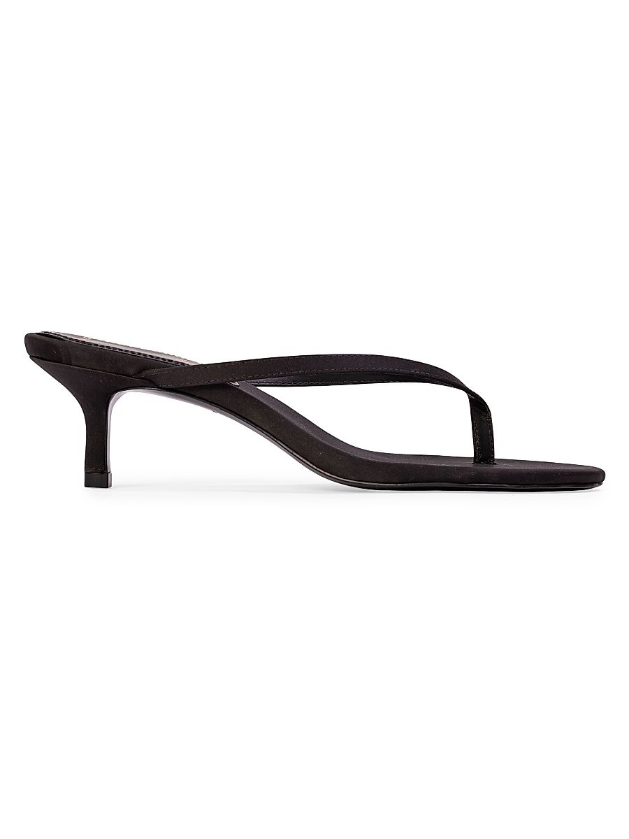Women's Tash 50MM Satin Heels - Black Satin - Size 11