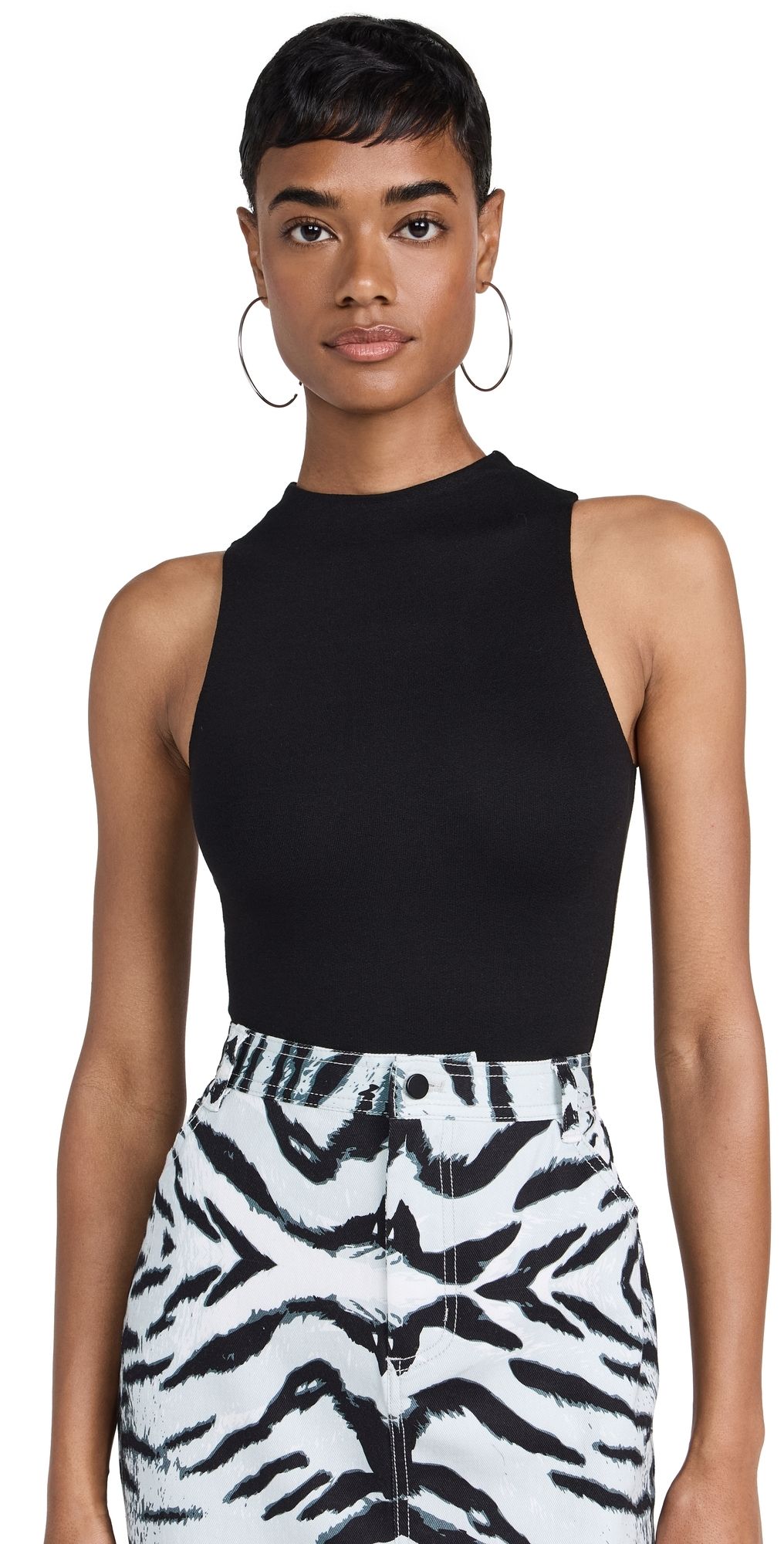 AFRM Cami Tank Thong Bodysuit Noir L