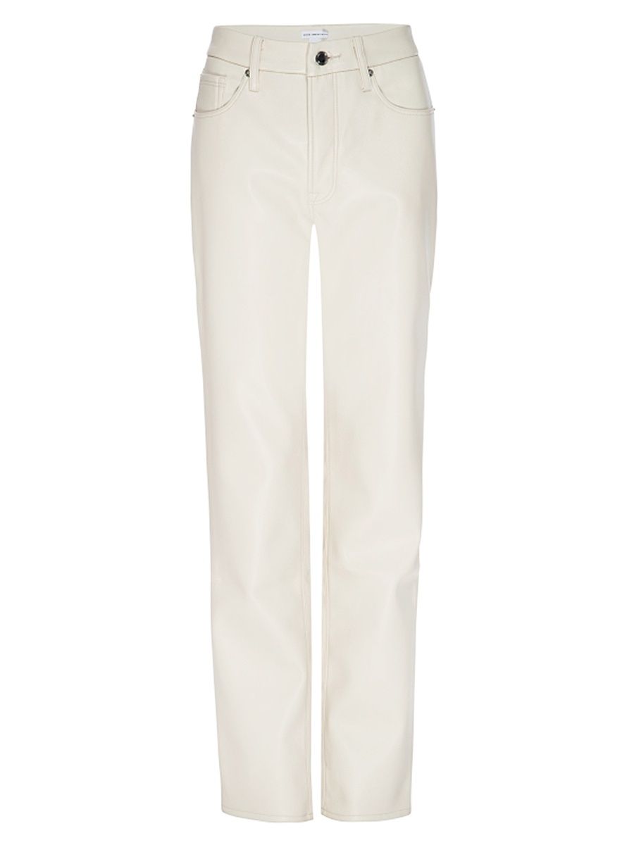 Women's Better Than Leather Good Icon Straight-Leg Pants - Bone - Size 15