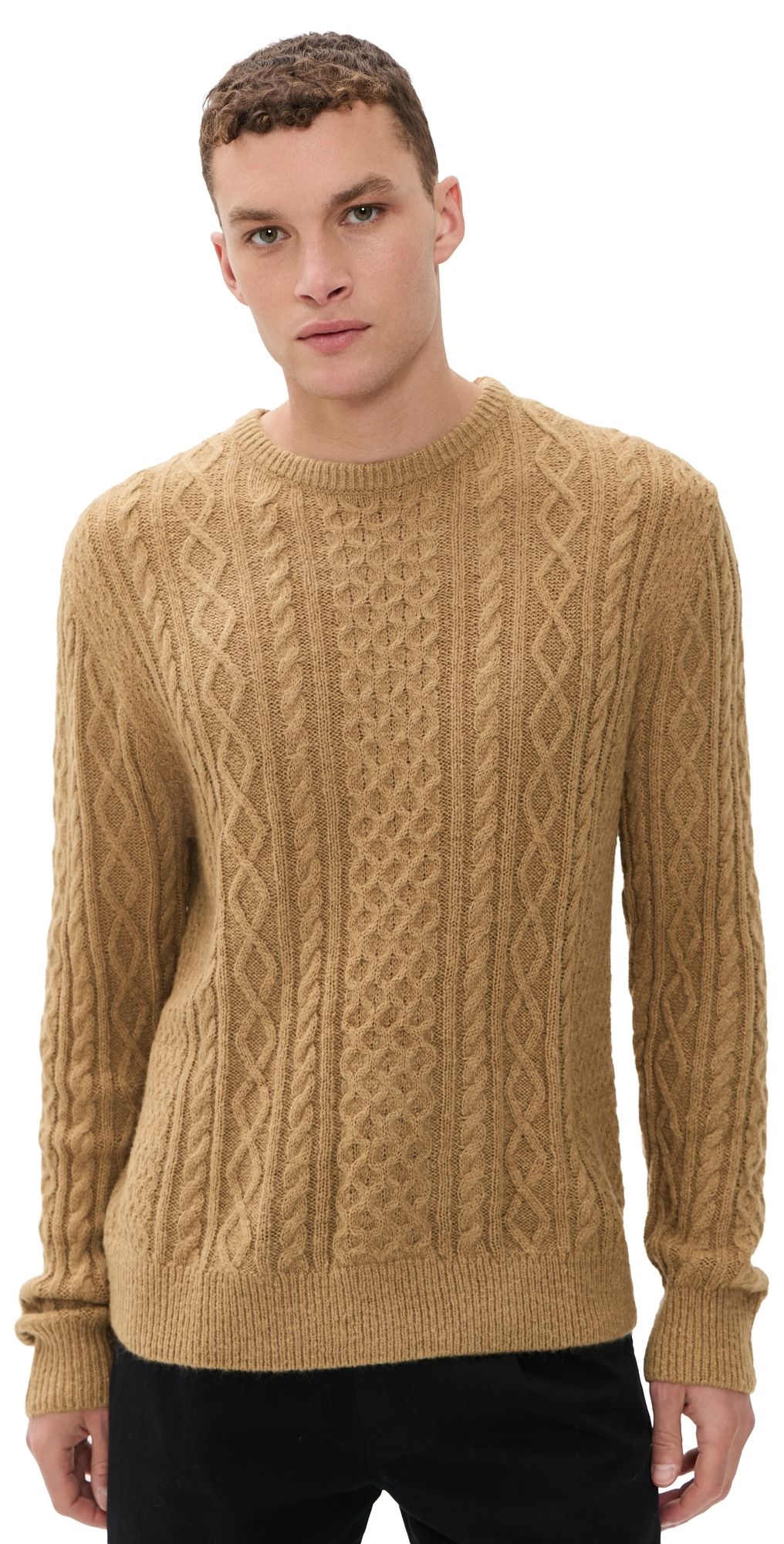 Rhythm Mohair Fishermans Knit Sweater Sand XL