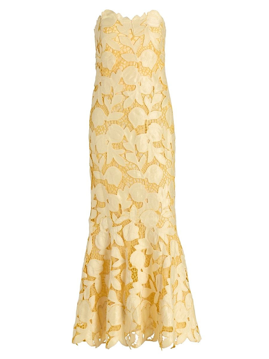 Women's Valletta Strapless Midi-Dress - Buttercream Multi - Size 14