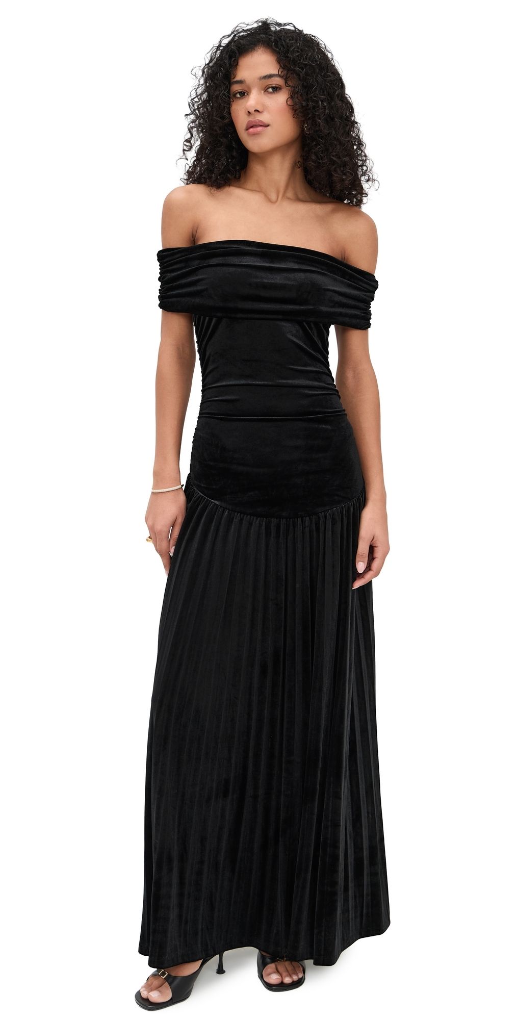 Lioness Field of Dreams Maxi Dress Black Velvet XL