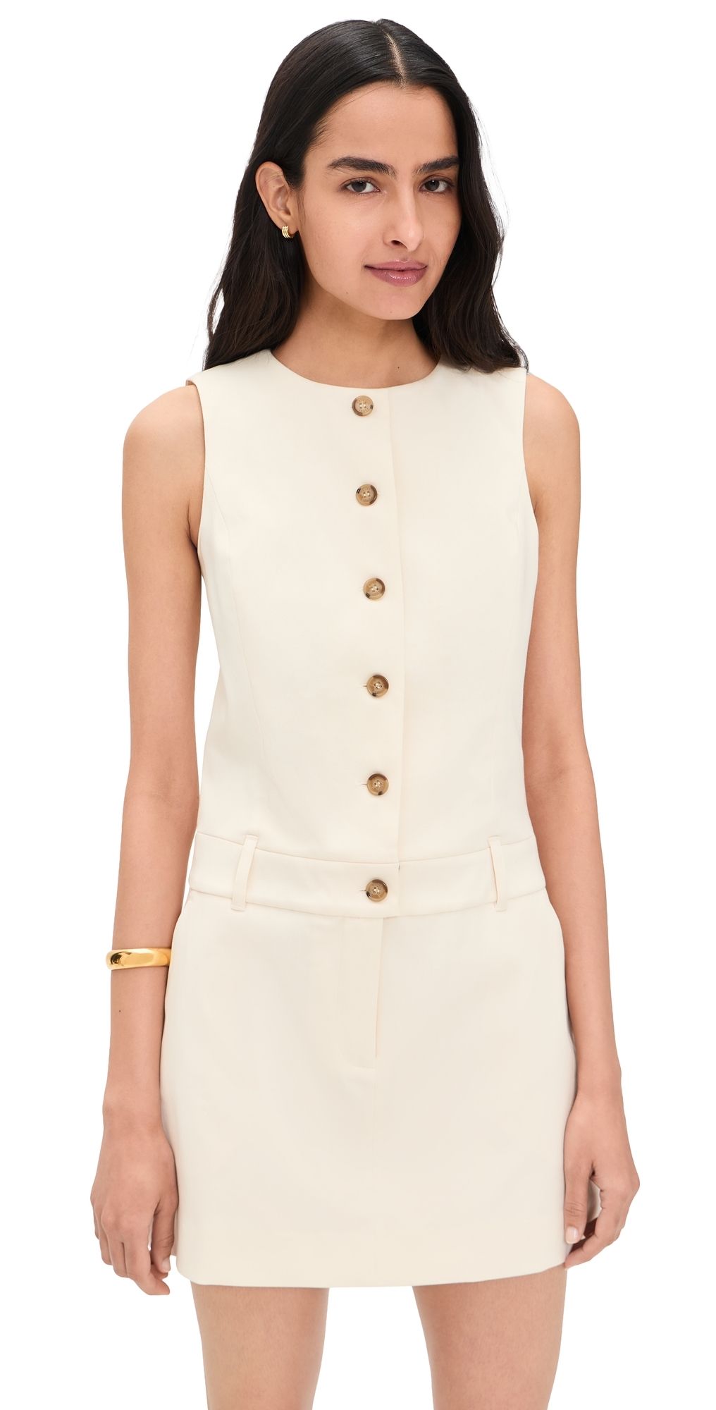 PAIGE Soho Mini Dress Bone 4