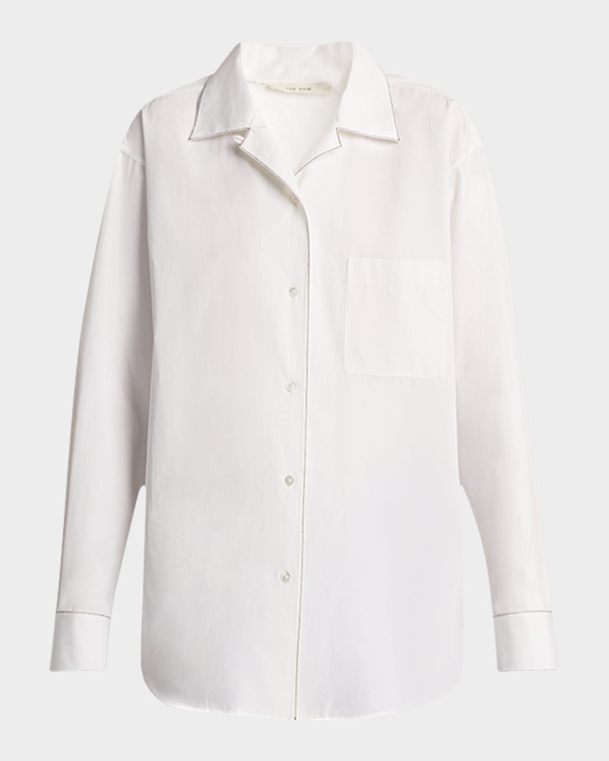 Ashlin Topstitched Button-Down Shirt