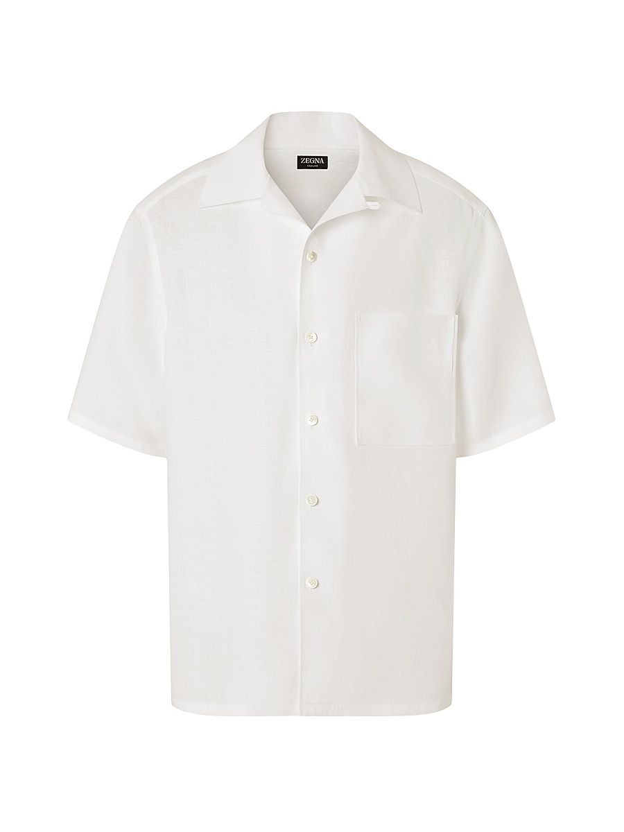 Men's Oasi Lino Shirt - White - Size XXXL