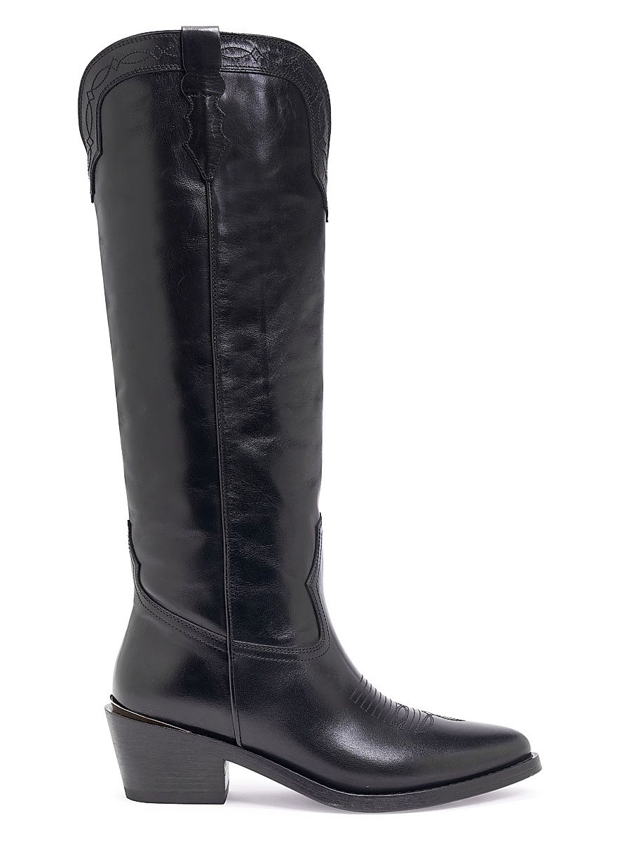 Women's Selena 55MM Leather Knee-High Boots - Nero - Size 11