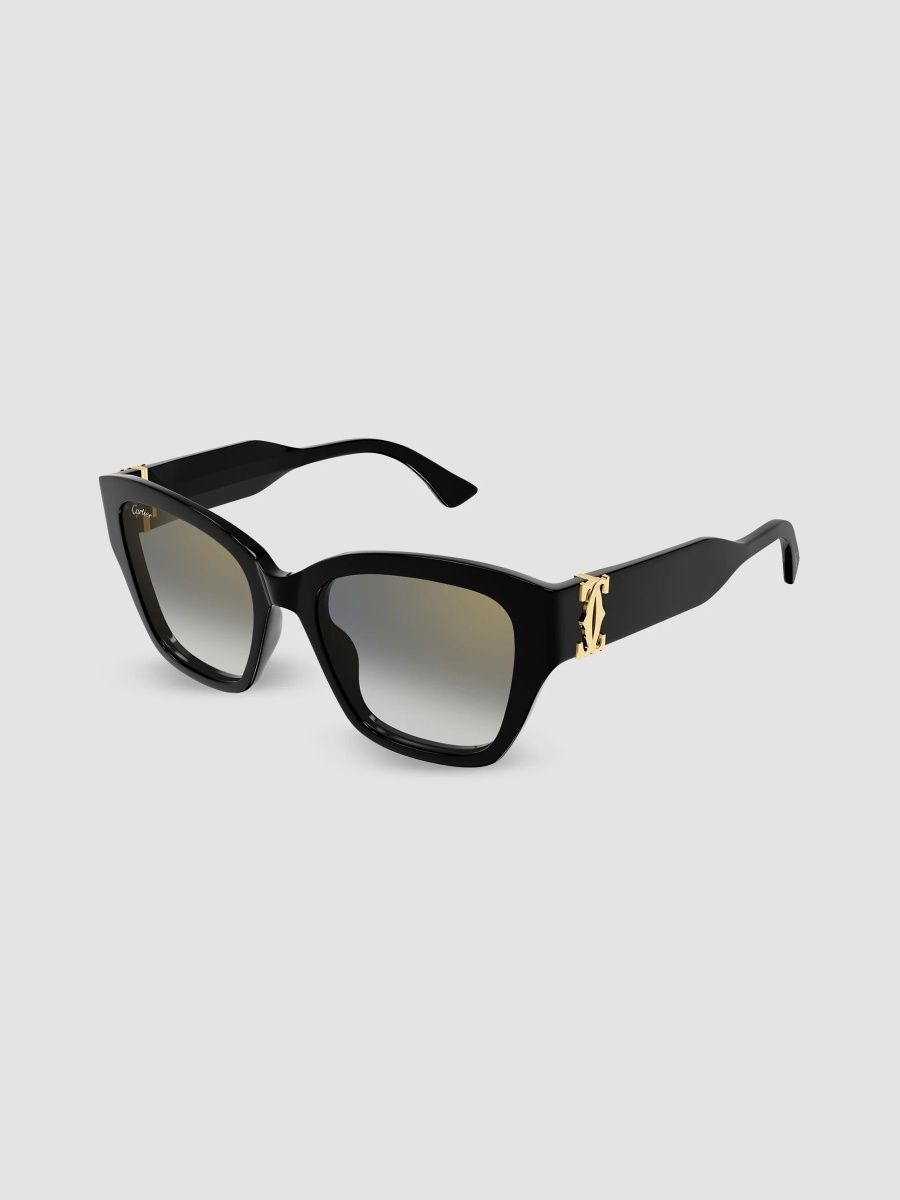 Cartier Women's 53MM Cat-Eye Sunglasses - Black