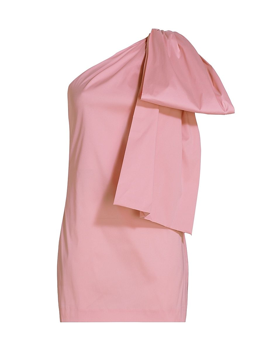 Women's Josselin Taffeta Bow Minidress - Warm Pink - Size 12