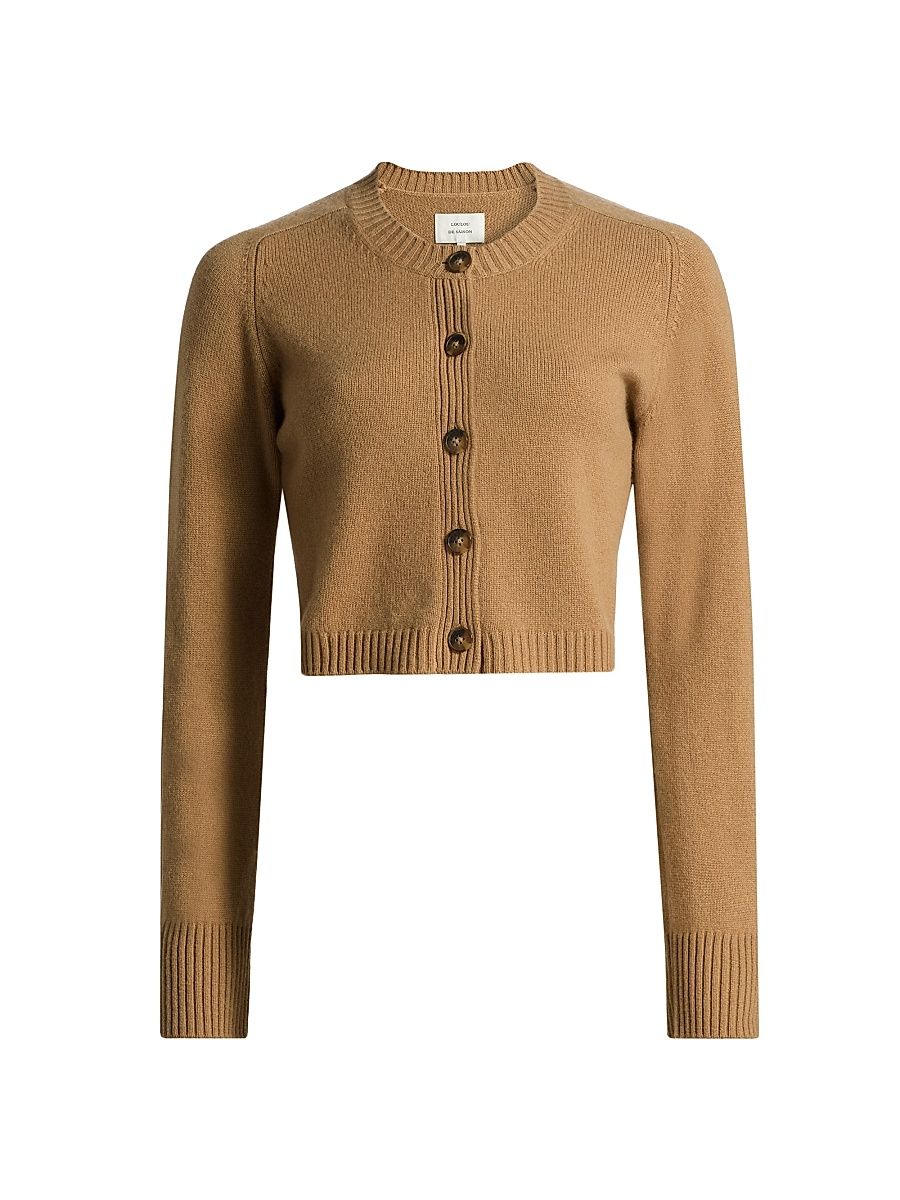Women's Zephir Cropped Cardigan - Camel - Size XS