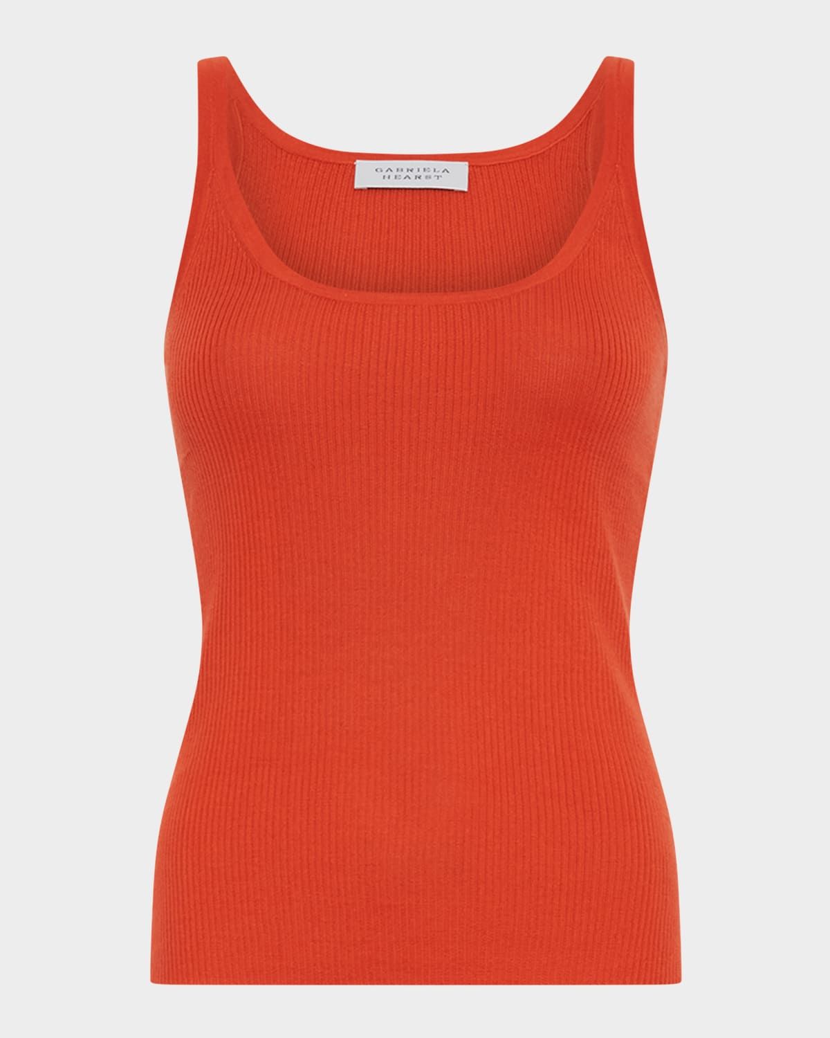 Anax Cashmere-Silk Rib Tank Top