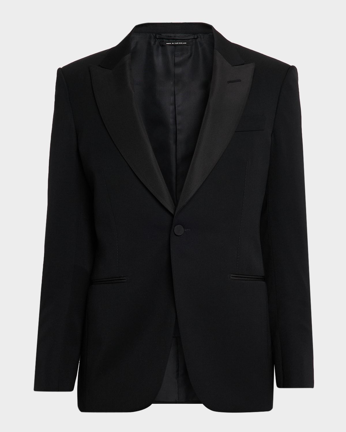 Men & apos;s Wool Grain de Poudre Evening Jacket