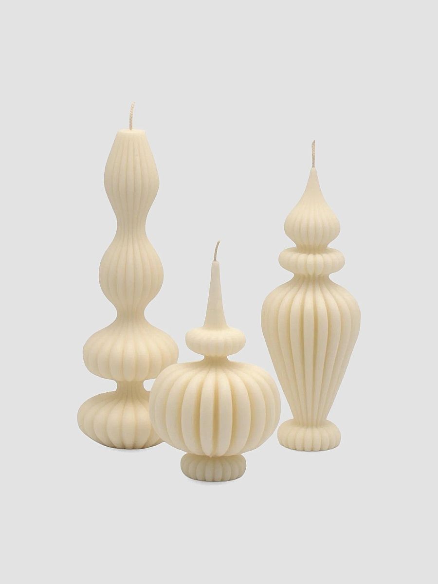 Linea 3-Piece Candle Set - White