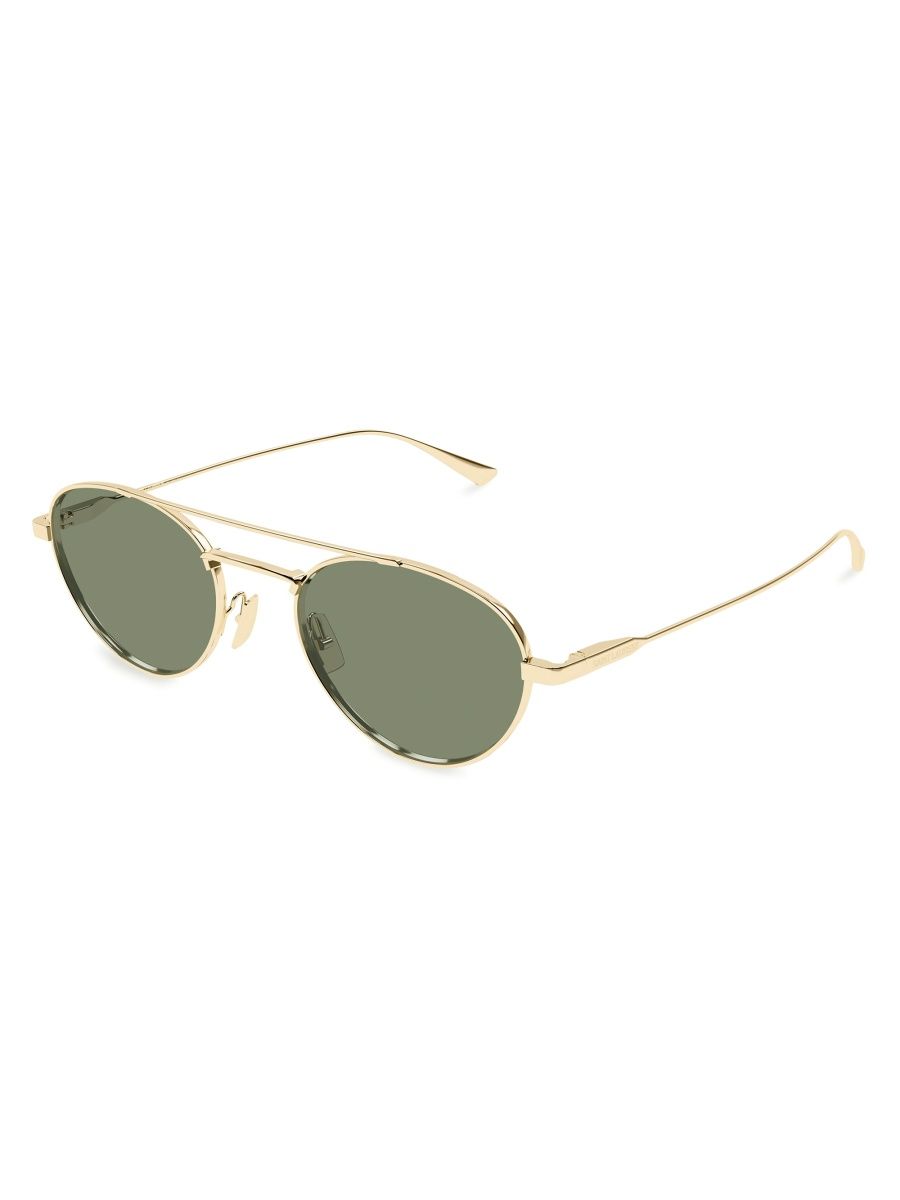 Saint Laurent Women's 51MM Round Sunglasses - Gold