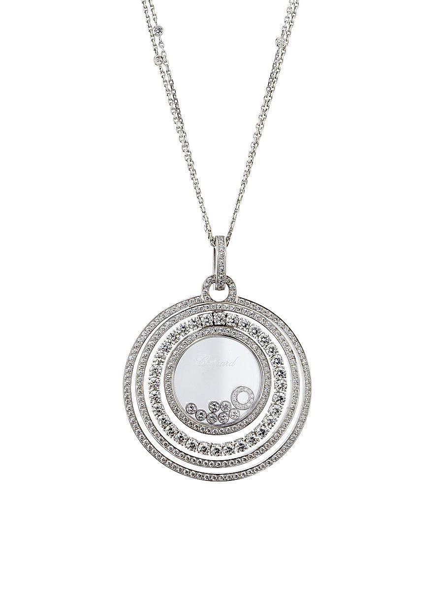 Women's Happy Spirit 18K White Gold & 5.47 TCW Diamond Pendant Necklace - White Gold
