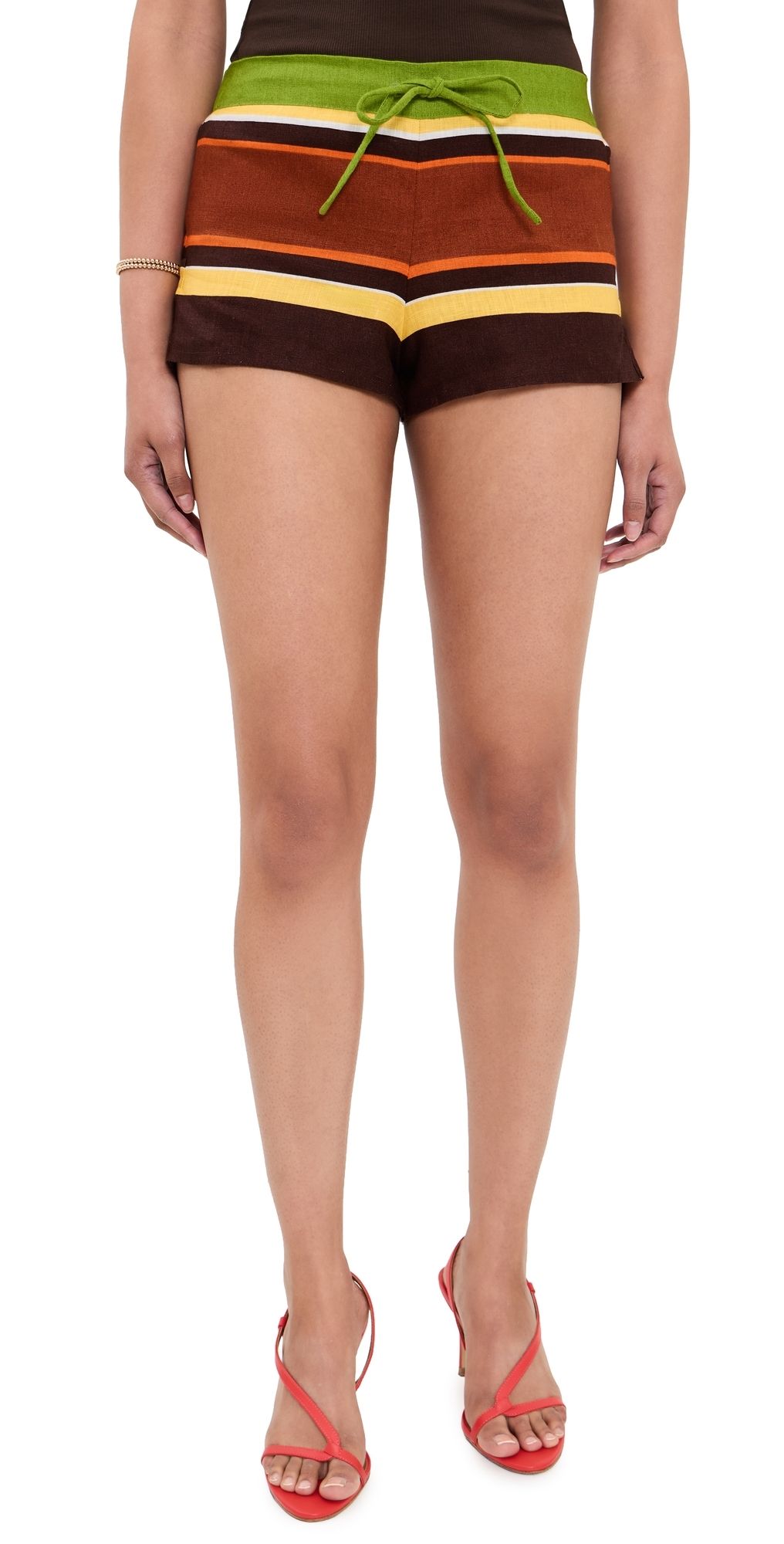 FAITHFULL Miel Linen Shorts Valencia Stripe 10
