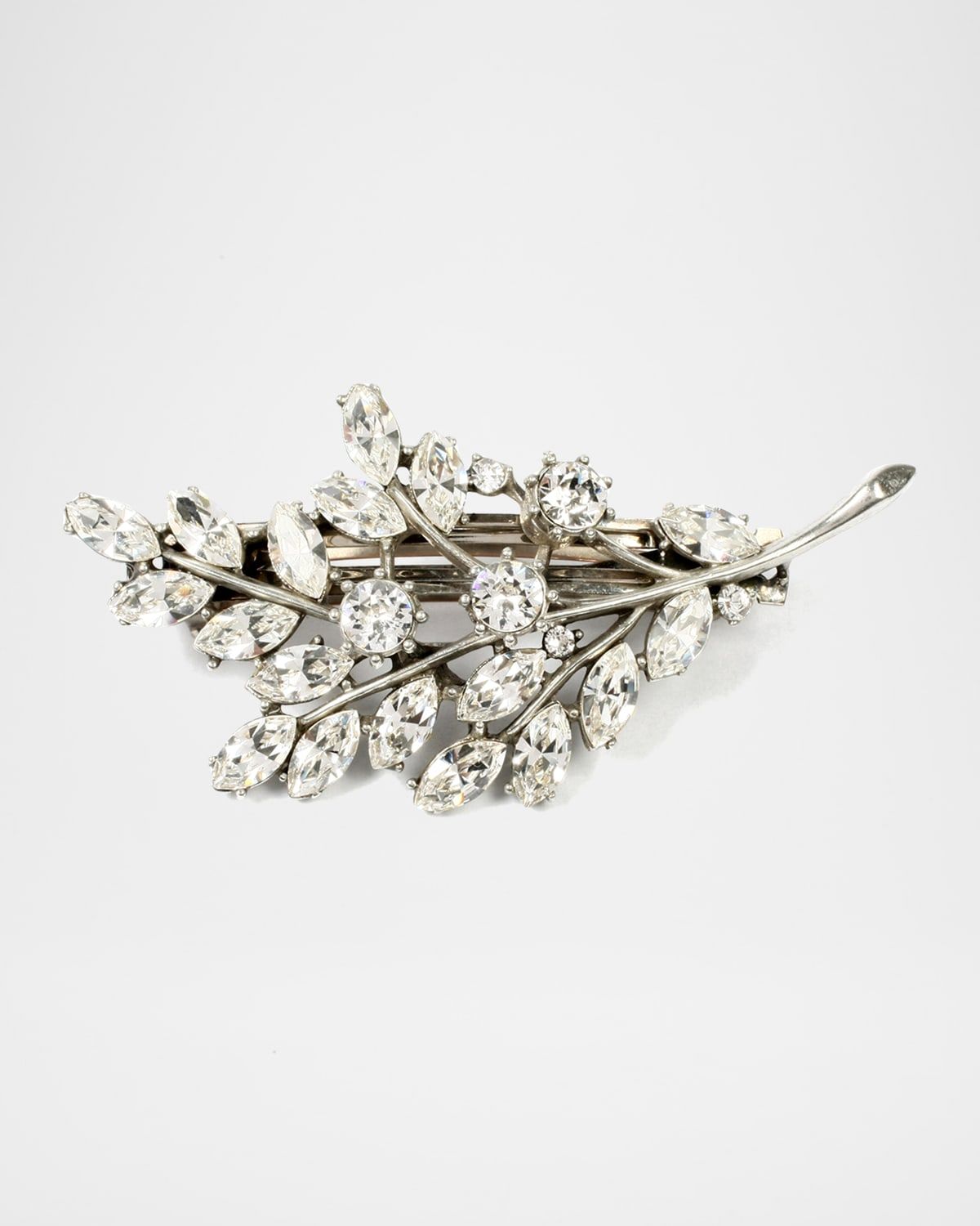 Crystal Leaf Hair Barrette