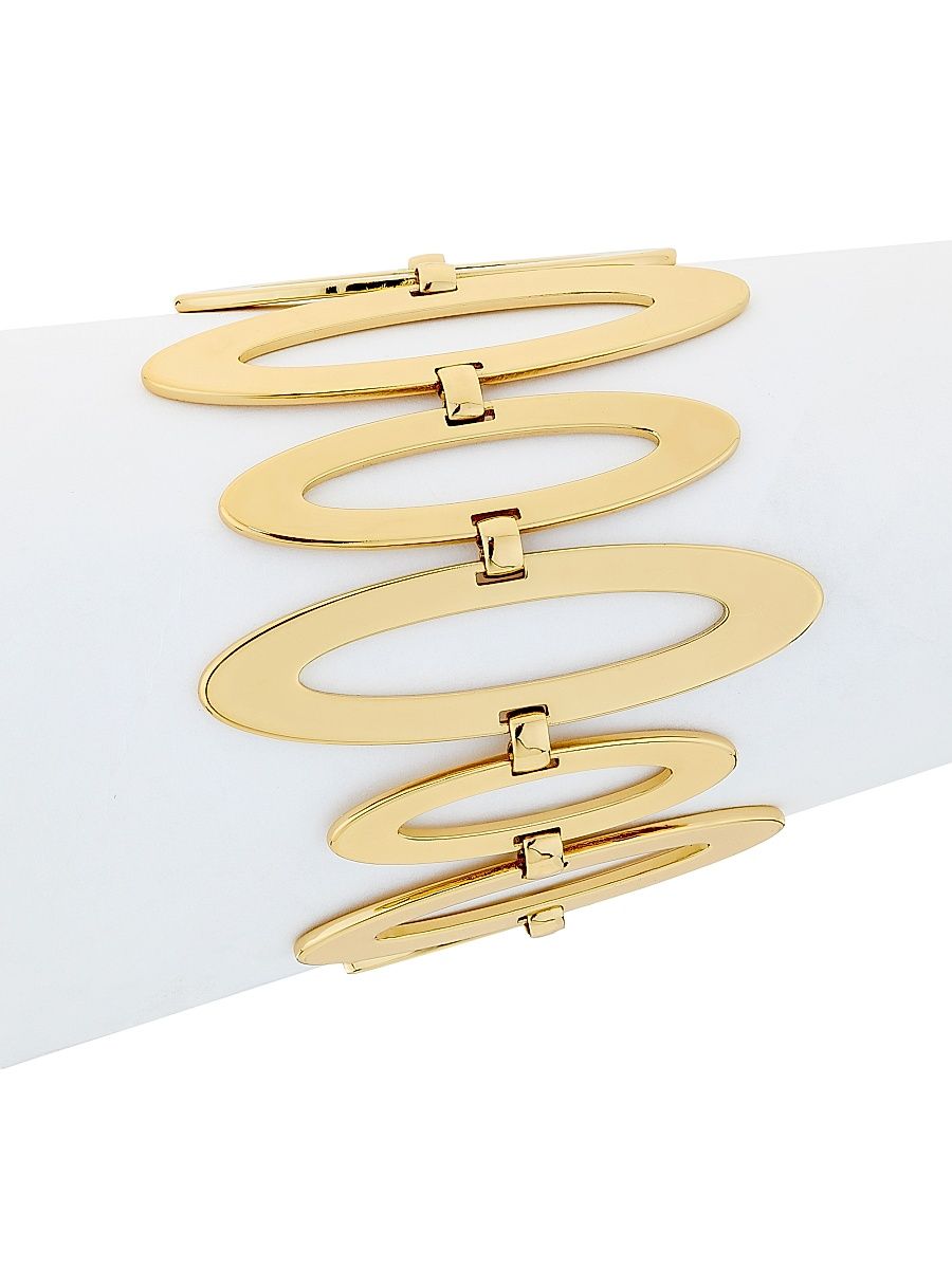 Women's Multi Oval Emerie Goldtone Bracelet - Gold