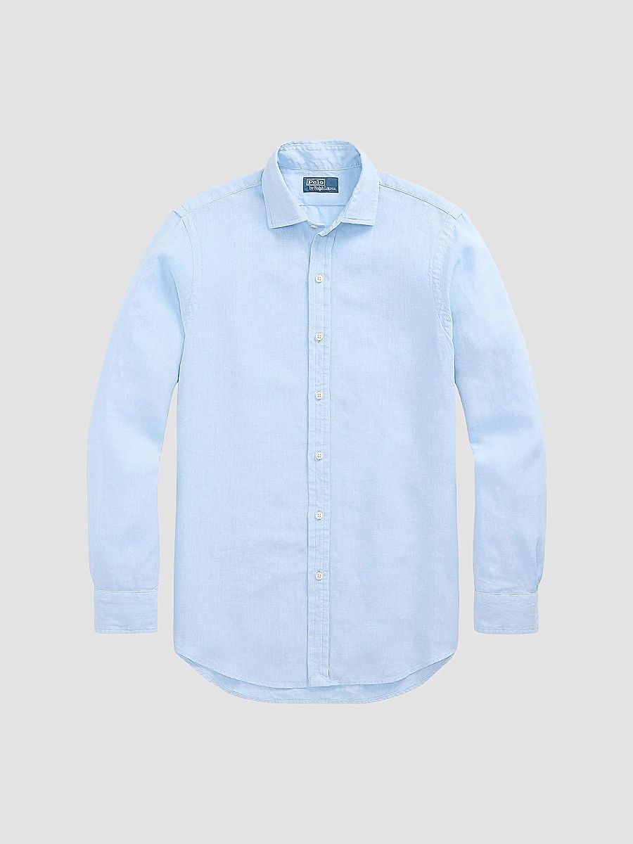Polo Ralph Lauren Men's Classic-Fit Linen Shirt - Office Blue - Size XS