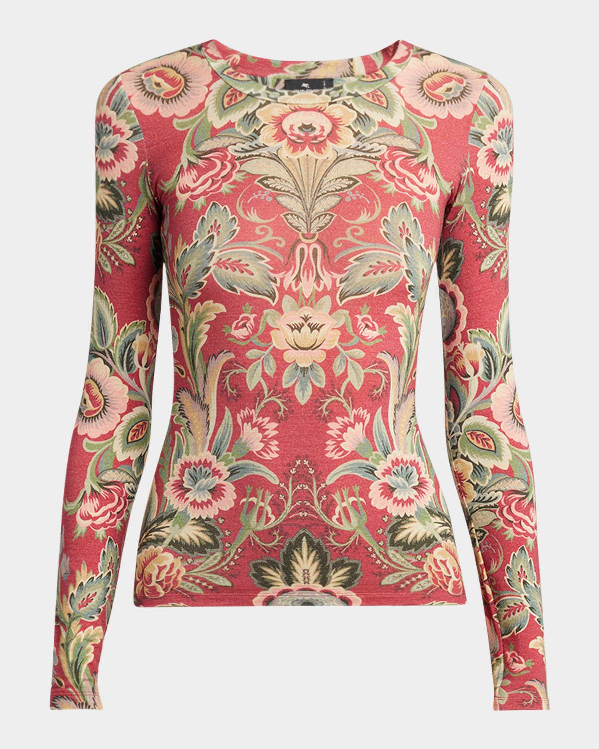 Floral Jersey Long-Sleeve T-Shirt