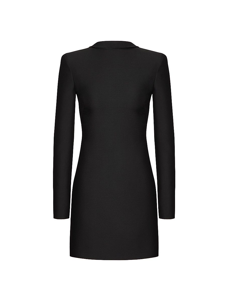 Women's Crepe Couture Short Dress - Black - Size 8