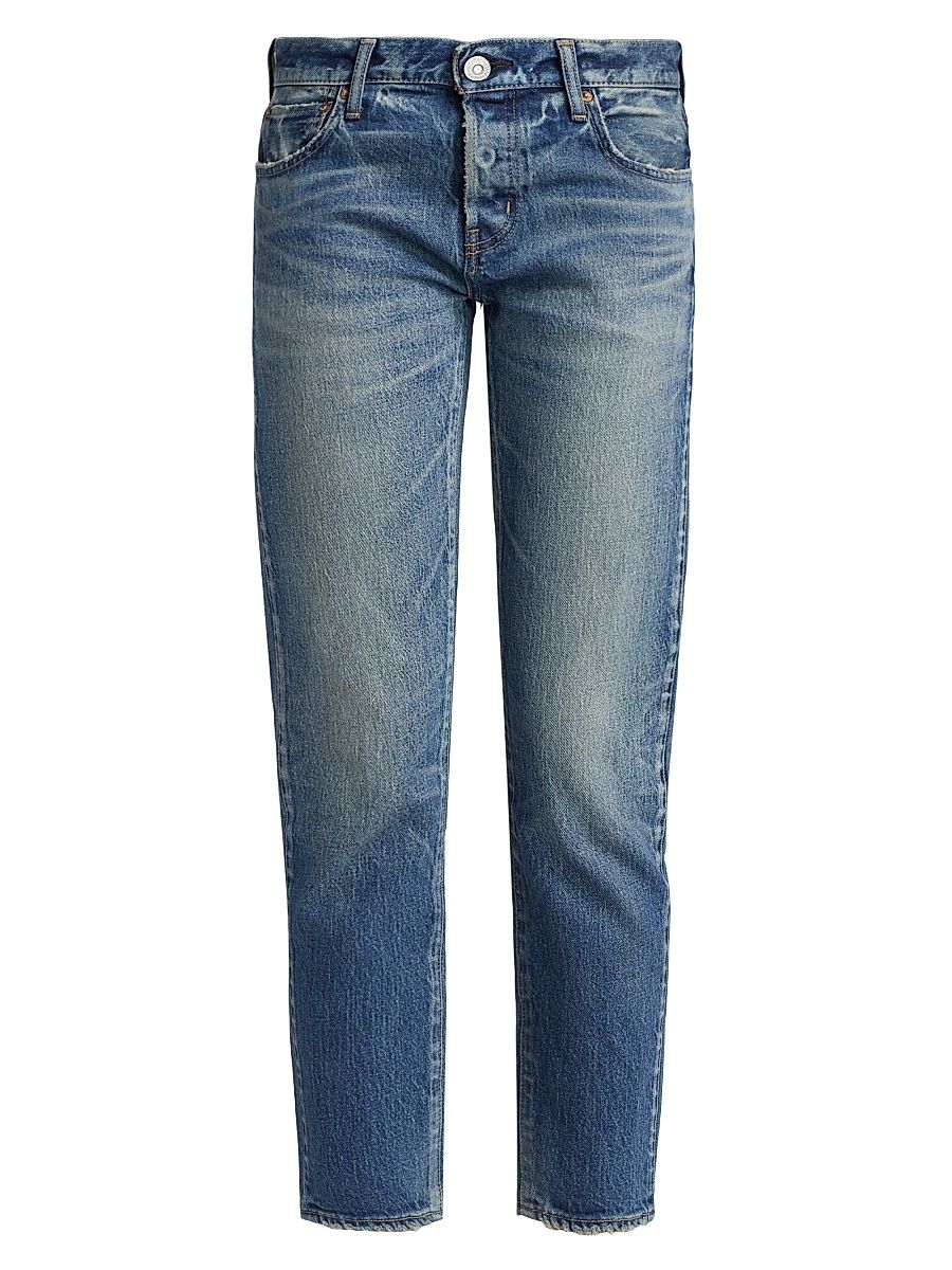 Women's Eldred Low-Rise Tapered Crop Jeans - Light Blue - Size 31