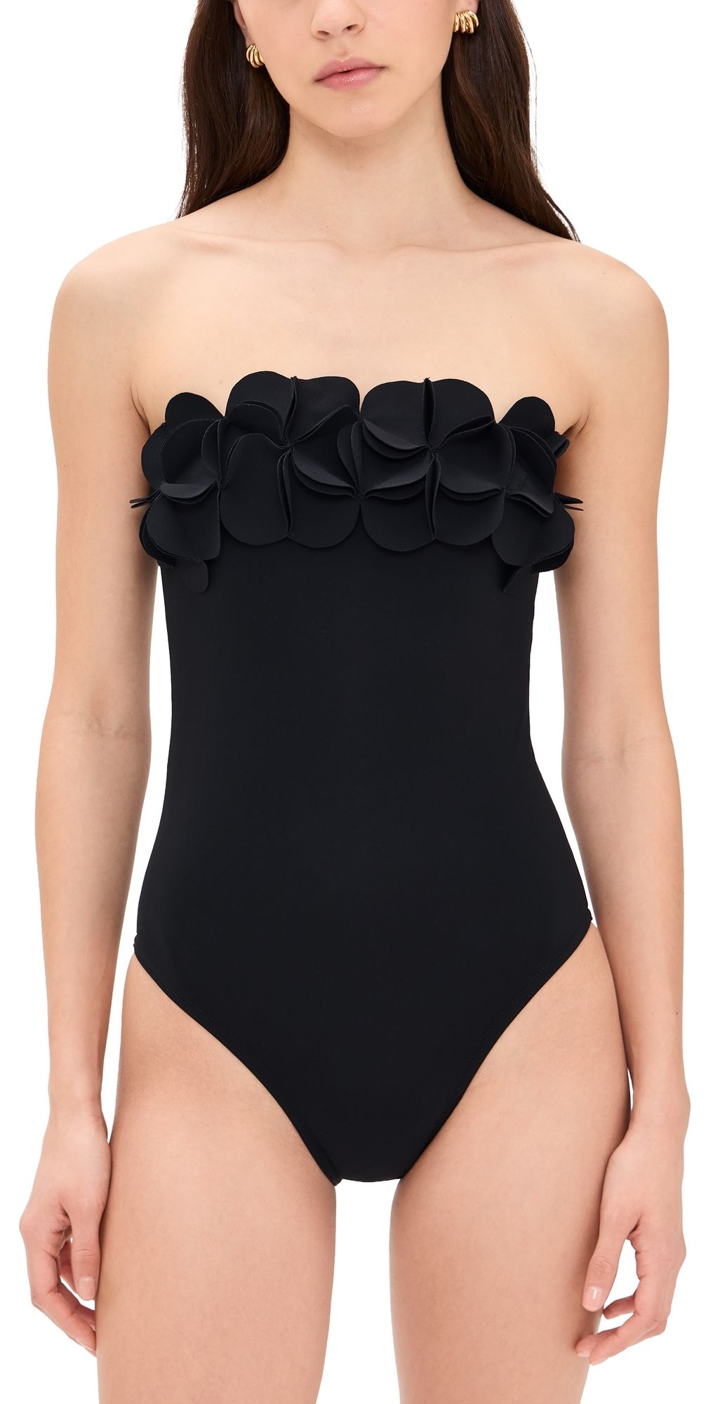Karla Colletto Tess Bandeau One Piece with Shelf Bra Black 8
