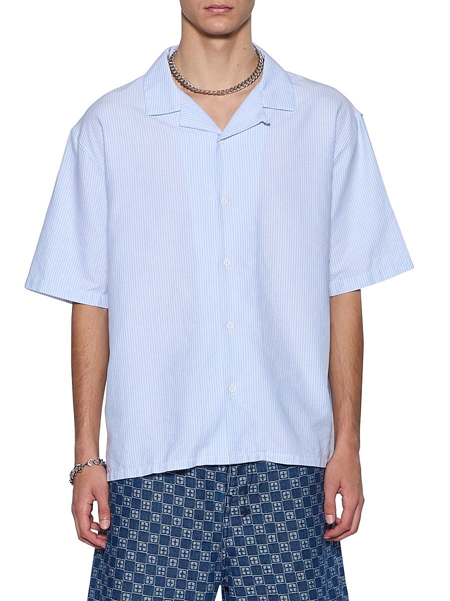 Men's Neo Nostalgia Caring Striped Cotton Shirt - Multicolour - Size XXL